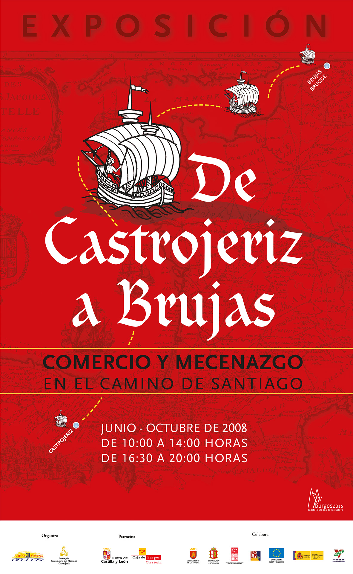 Cartel de la exposición de Castrojeriz a Brujas