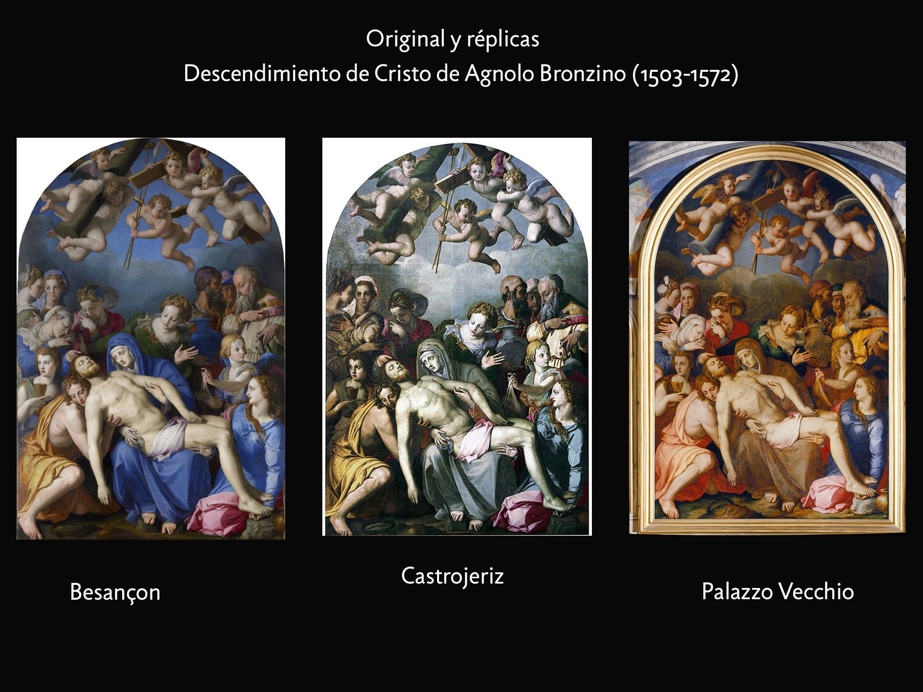 Original y réplicas firmadas por Bronzino "Descendimiento de Cristo"
